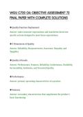 WGU C720 OA OBJECTIVE ASSESSMENT 72&NewLine;FINAL PAPER WITH COMPLETE SOLUTIONS