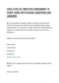 WGU C720 OA OBJECTIVE ASSESSMENT 72&NewLine;STUDY GUIDE WITH SOLVED QUESTIONS AND&NewLine;ANSWERS