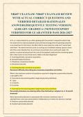 NR607 CEA EXAM &sol;NR607 CEA EXAM REVIEW &NewLine;WITH ACTUAL CORRECT QUESTIONS AND &NewLine;VERIFIED DETAILED RATIONALES &NewLine;ANSWERS&vert;FREQUENTLY TESTING VERSION&vert; &NewLine;ALREADY GRADED A&plus;&vert;NEWEST&vert;EXPERT &NewLine;VERIFIED FOR GUARANTEED PASS 2026-2027
