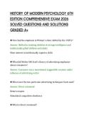 HISTORY OF MODERN PSYCHOLOGY 6TH&NewLine;EDITION COMPREHENSIVE EXAM 2026&NewLine;SOLVED QUESTIONS AND SOLUTIONS&NewLine;GRADED A&plus;&NewLine;