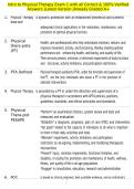 Intro to Physical Therapy Exam 1 with all Correct & 100&percnt; Verified Answers &vert;Latest Version &vert;Already Graded A&plus;