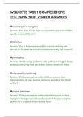 WGU C773 TASK 1 COMPREHENSIVE&NewLine;TEST PAPER WITH VERIFIED ANSWERS