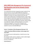 WGU D099 Sales Management Pre Assessment &NewLine;Real Questions and Correct Answers &lpar;Latest &NewLine;2026-2027&rpar;
