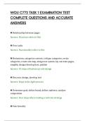 WGU C773 TASK 1 EXAMINATION TEST&NewLine;COMPLETE QUESTIONS AND ACCURATE&NewLine;ANSWERS