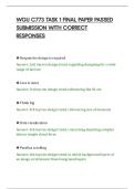 WGU C773 TASK 1 FINAL PAPER PASSED&NewLine;SUBMISSION WITH CORRECT&NewLine;RESPONSES&NewLine;
