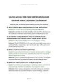 CAL FIRE WEEKLY FIRE PUMP CERTIFICATION EXAM&NewLine;Questions & Answers&vert; Latest Update&vert; Pass Guaranteed&NewLine;