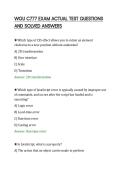 WGU C777 EXAM ACTUAL TEST QUESTIONS&NewLine;AND SOLVED ANSWERS