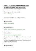 WGU C777 EXAM COMPREHENSIVE TEST&NewLine;PAPER QUESTIONS AND SOLUTIONS&NewLine;