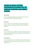 HISTORY OF WORLD SOCIETIES&NewLine;COMPREHENSIVE EXAMINATION TEST&NewLine;COMPLETE QUESTIONS AND CORRECT&NewLine;ANSWERS&NewLine;