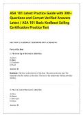 ASA 101 Latest Practice Guide with 300&plus; &NewLine;Questions and Correct Verified Answers 