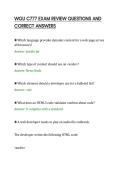 WGU C777 EXAM REVIEW QUESTIONS AND&NewLine;CORRECT ANSWERS