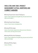 WGU C783 AHN1 TASK 1 PROJECT&NewLine;MANAGEMENT ACTUAL QUESTIONS AND&NewLine;CORRECT ANSWERS