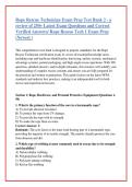 Rope Rescue Technician Exam Prep Test Bank 2 - a &NewLine;review of 250&plus; Latest Exam Questions and Correct &NewLine;Verified Answers&sol; Rope Rescue Tech 1 Exam Prep &NewLine;&lpar;Newest &rpar;