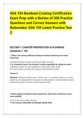 ASA 104 Bareboat Cruising Certification &NewLine;Exam Prep with a Review of 300 Practice &NewLine;Questions and Correct Answers
