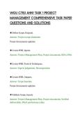 WGU C783 AHN1 TASK 1 PROJECT&NewLine;MANAGEMENT COMPREHENSIVE TASK PAPER&NewLine;QUESTIONS AND SOLUTIONS