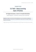 Georgia Tech CS 7643 Deep Learning Quiz 3 Practice &vert; 30 Transformer & Attention Questions&comma; Answers & Detailed Rationales &vert; Fall 2026
