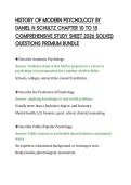 HISTORY OF MODERN PSYCHOLOGY BY&NewLine;DANIEL N SCHULTZ CHAPTER 10 TO 15&NewLine;COMPREHENSIVE STUDY SHEET 2026 SOLVED&NewLine;QUESTIONS PREMIUM BUNDLE