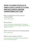 HISTORY OF MODERN PSYCHOLOGY BY&NewLine;DANIEL N SCHULTZ CHAPTER 10 TO 15 FINAL&NewLine;PAPER 2026 COMPLETE QUESTIONS&NewLine;ANSWERS PREMIUM STUDY GUIDE&NewLine;