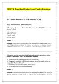 NUR 112 Drug Classification Exam Practice Questions 