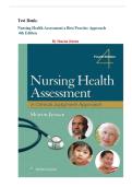 Test Bank- Nursing Health Assessment a Best Practice Approach 4th Edition &lpar; Sharon Jensen&comma;2022&rpar;Chapter 1-30 &vert;&vert;All chapters &vert;&vert;latest edition 2026