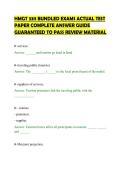 HMGT 3311 BUNDLED EXAMS ACTUAL TEST&NewLine;PAPER COMPLETE ANSWER GUIDE&NewLine;GUARANTEED TO PASS REVIEW MATERIAL