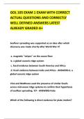 GOL 105 EXAM 1 EXAM WITH CORRECT &NewLine;ACTUAL QUESTIONS AND CORRECTLY &NewLine;WELL DEFINED ANSWERS LATEST &NewLine;ALREADY GRADED A&plus; 