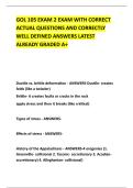 GOL 105 EXAM 2 EXAM WITH CORRECT &NewLine;ACTUAL QUESTIONS AND CORRECTLY &NewLine;WELL DEFINED ANSWERS LATEST &NewLine;ALREADY GRADED A&plus; 