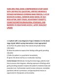 NURS 3001 FINAL EXAM&colon; COMPREHENSIVE STUDY GUIDE WITH 200 PRACTICE QUESTIONS&comma; VERIFIED ANSWERS & DETAILED RATIONALES COVERING MAID PROCESS&comma; 5 A'S OF BEHAVIOR CHANGE&comma; COMMON SENSE MODEL OF SELF-REGULATION&comma; GRIEF STAGES&comma; ADJUSTMENT CONCEPTS&comma; COGNITIVE