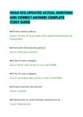 HOAG ECG UPDATED ACTUAL QUESTIONS&NewLine;AND CORRECT ANSWERS COMPLETE&NewLine;STUDY GUIDE