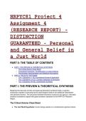 2026&sol;2027 HRPYC81 Assignment 4 Distinction Guide & Elite Test Bank &lpar;Q&A&rpar; - Belief in a Just World