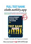 Test Bank for Development Across the Life Span 9th Edition by Robert S&period; Feldman &vert; Complete Exam Prep