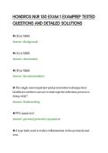 HONDROS NUR 150 EXAM 1 EXAMPREP TESTED&NewLine;QUESTIONS AND DETAILED SOLUTIONS&NewLine;