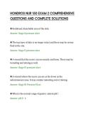 HONDROS NUR 150 EXAM 2 COMPREHENSIVE&NewLine;QUESTIONS AND COMPLETE SOLUTIONS&NewLine;
