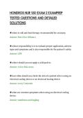 HONDROS NUR 150 EXAM 2 EXAMPREP&NewLine;TESTED QUESTIONS AND DETAILED&NewLine;SOLUTIONS&NewLine;