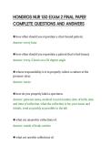 HONDROS NUR 150 EXAM 2 FINAL PAPER&NewLine;COMPLETE QUESTIONS AND ANSWERS&NewLine;