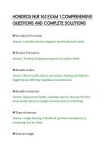 HONDROS NUR 163 EXAM 1 COMPREHENSIVE&NewLine;QUESTIONS AND COMPLETE SOLUTIONS&NewLine;
