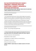 NU 545 PATHOPHYSIOLOGY EXAM 1 2026&sol;2027 &vert; VERIFIED PRACTICE QUESTIONS&comma; CORRECT ANSWERS & DETAILED RATIONALES