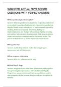 WGU C787 ACTUAL PAPER SOLVED&NewLine;QUESTIONS WITH VERIFIED ANSWERS