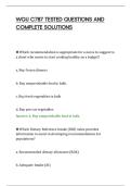 WGU C787 TESTED QUESTIONS AND&NewLine;COMPLETE SOLUTIONS