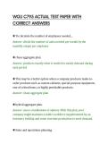 WGU C795 ACTUAL TEST PAPER WITH&NewLine;CORRECT ANSWERS