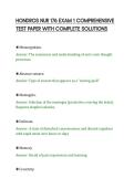HONDROS NUR 176 EXAM 1 COMPREHENSIVE&NewLine;TEST PAPER WITH COMPLETE SOLUTIONS&NewLine;