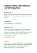 WGU C795 UPDATED SCRIPT QUESTIONS&NewLine;AND VERIFIED SOLUTIONS