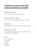 HONDROS NUR 176 EXAM 1 FINAL PAPER&NewLine;COMPLETE QUESTIONS AND ANSWERS