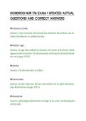 HONDROS NUR 176 EXAM 1 UPDATED ACTUAL&NewLine;QUESTIONS AND CORRECT ANSWERS&NewLine;