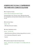HONDROS NUR 176 EXAM 2 COMPREHENSIVE&NewLine;TEST PAPER WITH COMPLETE SOLUTIONS&NewLine;