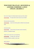 Wisconsin NHA Exam Questions & Answers