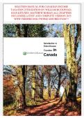 Canadian Income Taxation 25th Edition Solution Manual