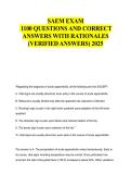 SAEM Exam 1100 Questions and Correct Answers with Rationales 2026&sol;2027