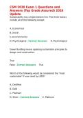 CSM 2030 Exam 1 Questions and Answers &lpar;Top Grade Assured&rpar; 2026 Update
