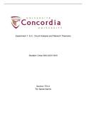ELEC 273&colon; Lab Report 1 on D&period;C&period; Circuit Analysis and Theorems &vert; 2026 Update with complete solutions - Concordia University&period;&NewLine;
